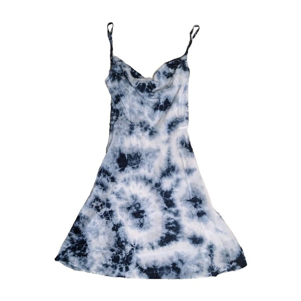 Realisation Par size XXS silk blue tie dye trippin montague mini dress
